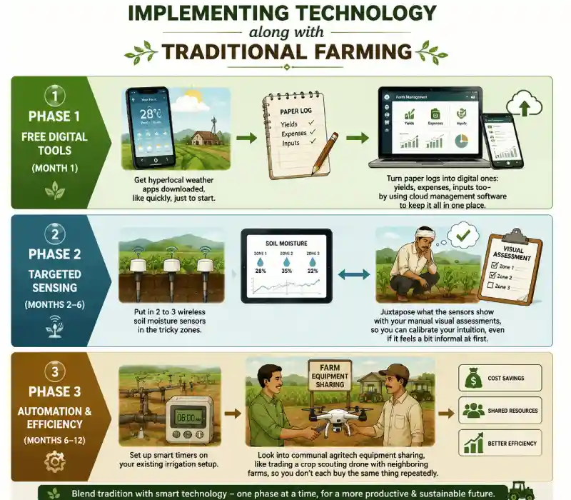 Implementing technology with traditional farming